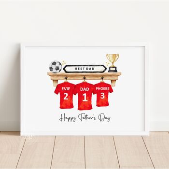 Personalised Family Football Shirt Print, 7 of 7