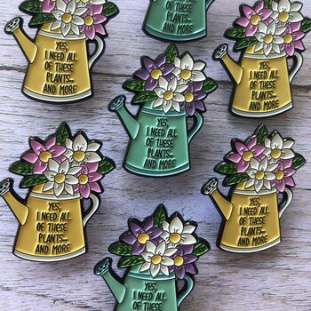 Plant Lover Watering Can Enamel Pin, 5 of 5