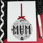 Mum Personalised Christmas Bauble Card, thumbnail 4 of 4