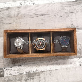 Personalised Wooden Watch Box, 3 of 6