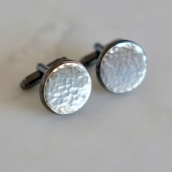Secret Message Silver Cufflinks, 4 of 11