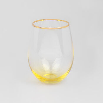 G Decor Set Of Four Lazaro Yellow Ombre Tumbler Glasses, 7 of 8