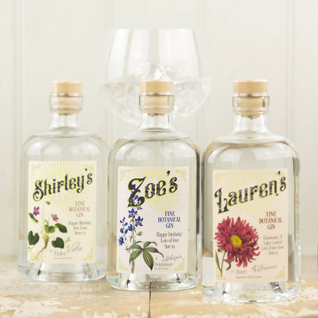 Personalised Premium Crafted Birth Flower Alcohol, 1 of 8