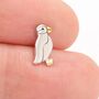 Sterling Silver Puffin Bird Stud Earrings, thumbnail 4 of 8
