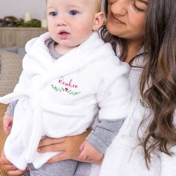 Personalised Embroidered Winter Childrens Bathrobe, 3 of 5