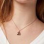 Ladybird Swarovski Crystal Necklace 18ct Rose Gold Plated Eco 925 Silver, thumbnail 3 of 4