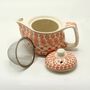 Small Retro Orange Mosaic Herbal Teapot, thumbnail 2 of 3