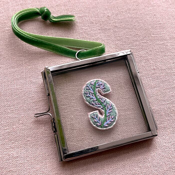 Hand Embroidered Framed Letter Keepsake, 2 of 6