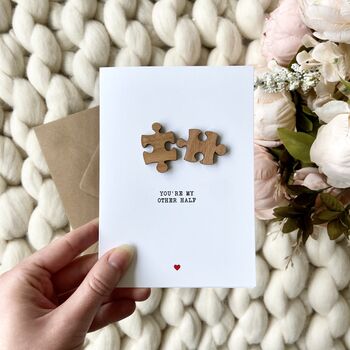 Jigsaw Pieces Love Card, 2 of 4