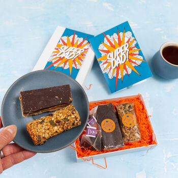 'Super Dad' Vegan Bars Afternoon Tea For Two Gift Box, 2 of 3