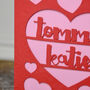 Personalise Papercut Love Heart Card, thumbnail 4 of 8