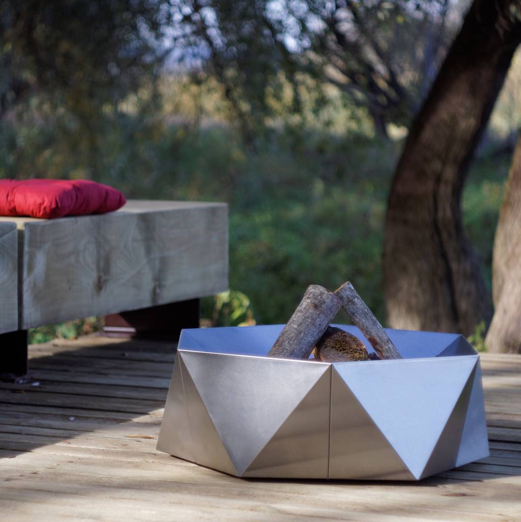 Agon Stainless Steel Fire Pit By Arpe Studio UK