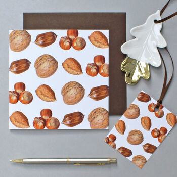Christmas Gift Tags With Mixed Nuts Illustrations, 4 of 4