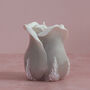 G Decor Rosabella Grey Mist Rose Hand Finished Sculpted Rose Candle In Gentle Grey, thumbnail 3 of 3