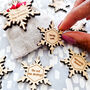 Wooden Personalised Family Christmas Tokens, thumbnail 4 of 5