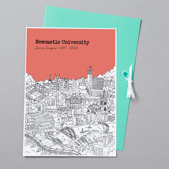 Personalised Newcastle Graduation Gift Print, 9 of 9