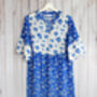 Rosella Dress In Blue Poppies, thumbnail 6 of 7