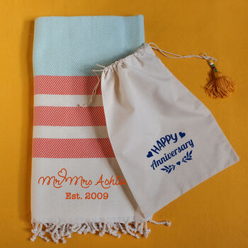 Personalised 100% Cotton Throws, Larger Towels, 4 of 12