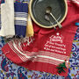 Personalised Christmas Napkin Gift Set, Handwoven Tea Towels, thumbnail 1 of 12