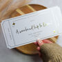 Personalised Gold Foiled Ticket, thumbnail 1 of 2