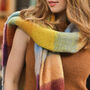 Personalised Burgundy, Navy And Mustard Winter Scarf, thumbnail 8 of 10