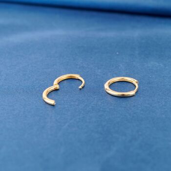 Gold 12mm Small Hoop Earrings, 4 of 6