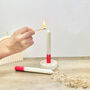 White And Red Ombre Dinner Candle Two Tone Candlesticks, thumbnail 3 of 10