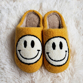 Retro Smiley Face Slippers, 4 of 10