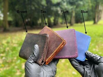 Personalised Embossed Full Grain Handcrafted Leather Wallet, 10 of 10