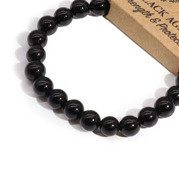 Power Bracelet Black Agate | Protection, 3 of 4