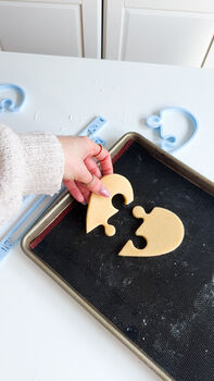 Valentine's Heart Puzzle Biscuit Baking And Decorating Kit, 2 of 8