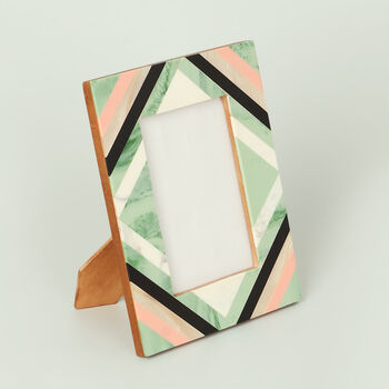 G Decor Pink And Green Rhombic Pattern Photo Frames, 5 of 6