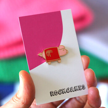 Pig In A Blanket Enamel Pin, 12 of 12