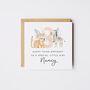 Personalised 3rd Birthday Tiger Zebra Card, thumbnail 1 of 5