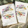 Colourful Rainbow Flowers Save The Date Cards, thumbnail 1 of 5