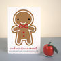 Gingerbread Man Christmas Ornament Postcard, thumbnail 4 of 5