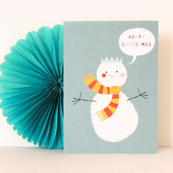 Christmas Snowman Greetings Card, 5 of 5