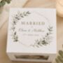 White Distressed Wedding Photo Cube Box, thumbnail 4 of 4