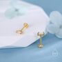 Sterling Silver White Opal Marquise Earrings, thumbnail 6 of 12