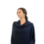 Navy 100% Cashmere Travel Wrap Shawl Gift Boxed, thumbnail 1 of 6