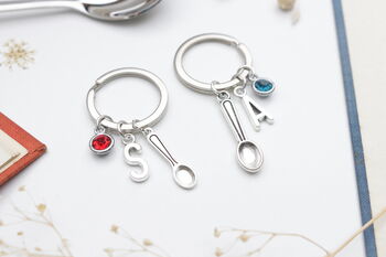 Big Spoon Little Spoon Matching Keyrings Couple Gift, 6 of 10