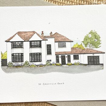 A3 Personalised House Portrait, 3 of 11