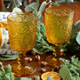 Set Of Four Paisley Embossed Wine Goblets, thumbnail 5 of 6