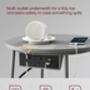 Side Table With Charging Station Fabric Basket, thumbnail 5 of 8