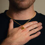Gold Plated Octagon Steel Pendant Necklace For Men, Mens Necklace, thumbnail 6 of 12
