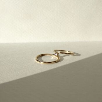 Recycled Gold Halo Ring, 2 of 4