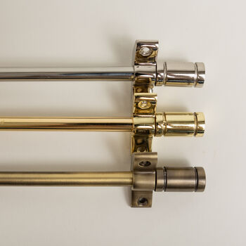 Nickel Stair Rods With Piston Finials, 4 of 6