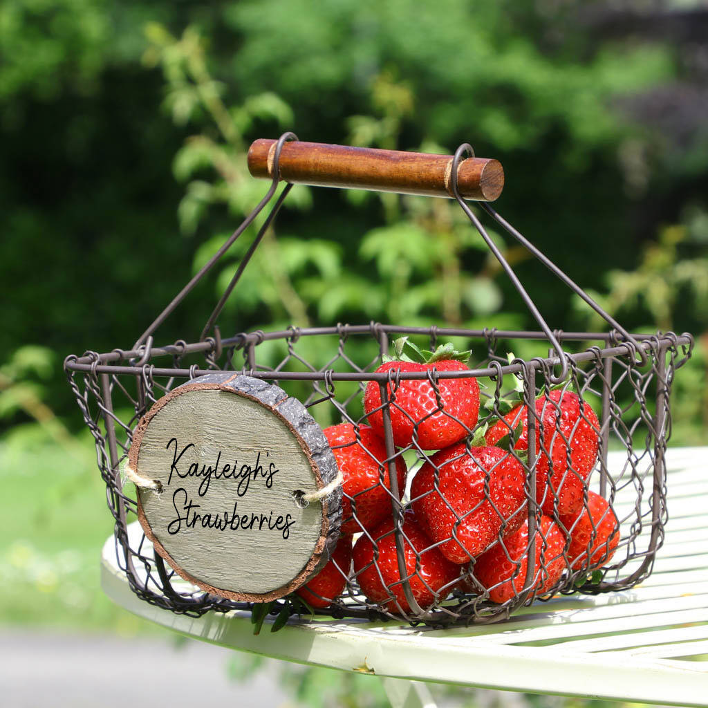 Personalised Summer Strawberry Picking Basket By Dibor