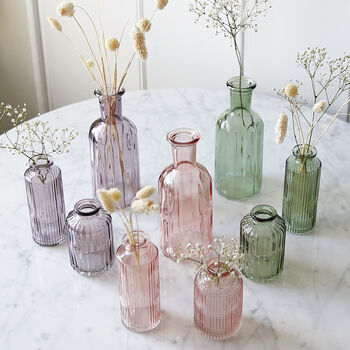 Coloured Glass Bottle Vase Collection, 2 of 2