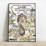 Personalised Keepsake Birth Print Wild Safari Animals, thumbnail 2 of 6
